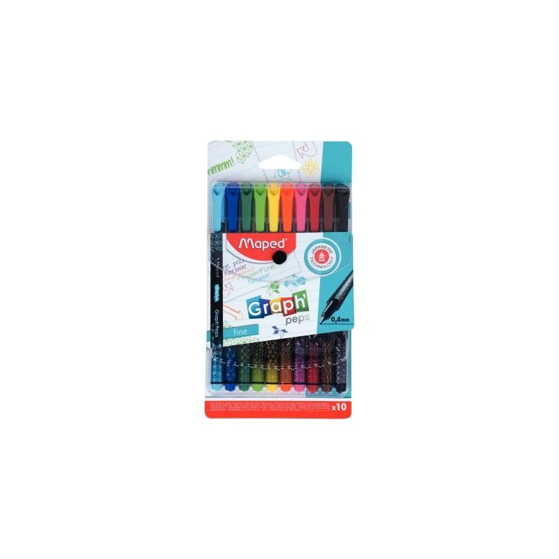 Achetez Pochette de 10 feutres Graph Peps assortis 749050 MAPED pas cher sur Ma Rentrée Scolaire Achetez Pochette de 10 feutres Graph Peps assortis 749050 MAPED pas cher sur Ma Rentrée Scolaire