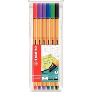 Achetez STABILO point 88 stylo-feutre pointe fine (0,4 mm) - Pochette de 6 stylo-feutres - Coloris a..