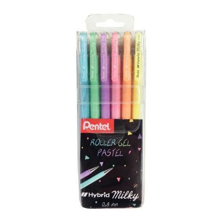 Achetez Pochette de 6 rollers gel K108 assortis K108P/6 PENTEL pas cher sur Ma Rentrée Scolaire