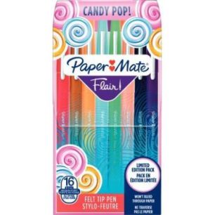 Achetez PAPERMATE Pochette de 16 Stylos feutres Flair Original Candy Pop, pointe 0,4mm pas cher sur ..
