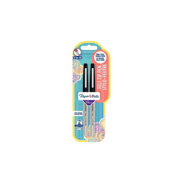 Blister de 2 feutres Flair noirs 2027080 FLAIR PAPER MATE