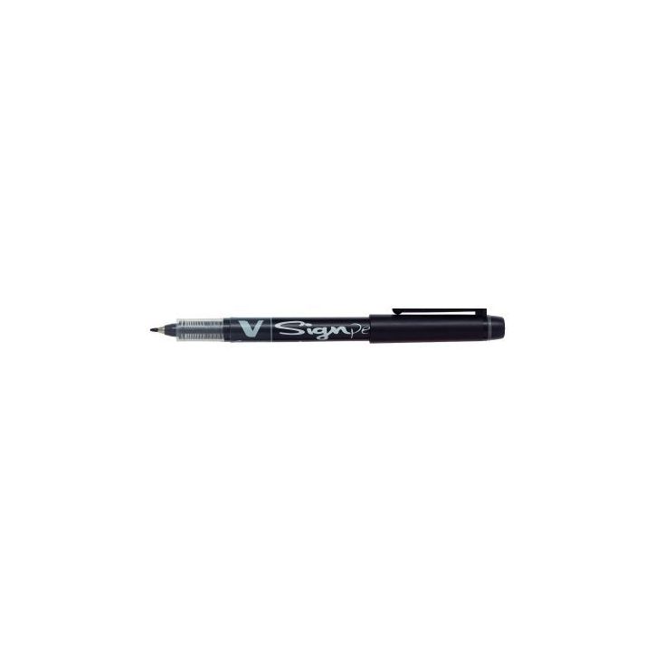 PILOT Stylo-feutre pointe en nylon largeur de trait 0,6 mm encre liquide Noire V-SIGN PEN
