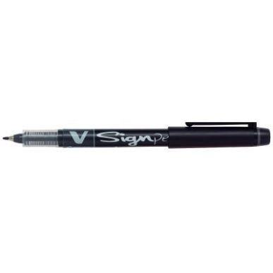 Achetez PILOT Stylo-feutre pointe en nylon largeur de trait 0,6 mm encre liquide Noire V-SIGN PEN pa..