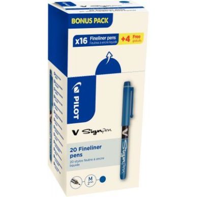 Achetez Ecopack de 16+4 feutres VSign bleus 3131910424819 PILOT pas cher sur Ma Rentrée Scolaire