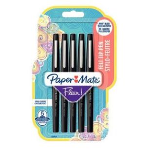 Achetez Blister de 5 feutres Flair noirs 2028909 FLAIR PAPER MATE pas cher sur Ma Rentrée Scolaire