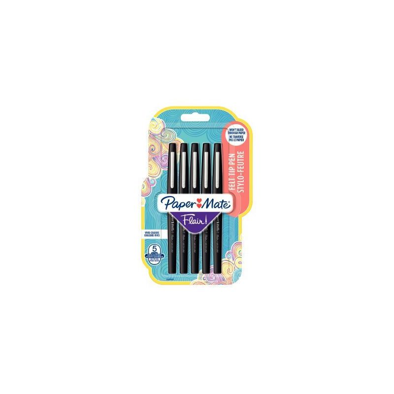 Achetez Blister de 5 feutres Flair noirs 2028909 FLAIR PAPER MATE pas cher sur Ma Rentrée Scolaire