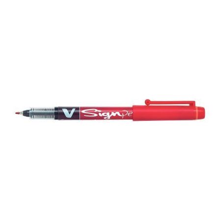 Achetez PILOT Stylo-feutre pointe en nylon largeur de trait 0,6 mm encre liquide Rouge V-SIGN PEN pa..