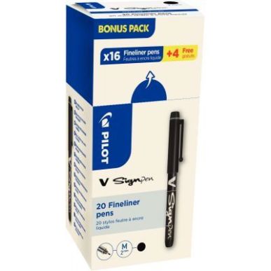 Achetez Ecopack de 16+4 feutres VSign noirs 3131910424796 PILOT pas cher sur Ma Rentrée Scolaire