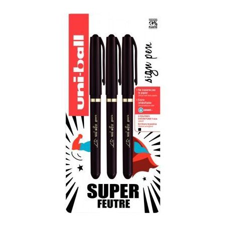 Achetez Blister de 3 rollers Sign Pen noirs SPX3 PF N UNIBALL pas cher sur Ma Rentrée Scolaire