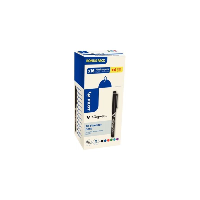Achetez Ecopack de 16+4 feutres VSign assortis 3131910424826 PILOT pas cher sur Ma Rentrée Scolaire
