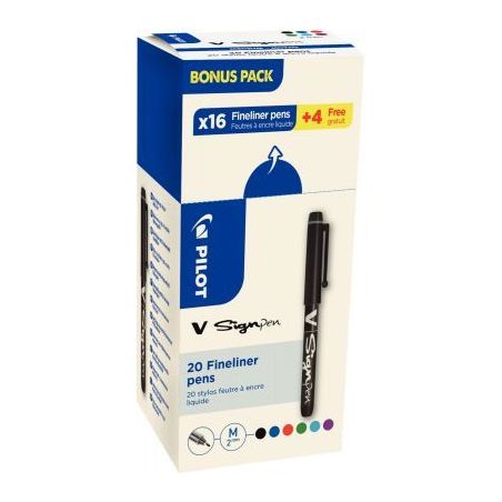 Achetez Ecopack de 16+4 feutres VSign assortis 3131910424826 PILOT pas cher sur Ma Rentrée Scolaire