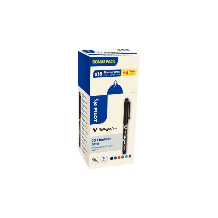 Ecopack de 16+4 feutres VSign assortis 3131910424826 PILOT