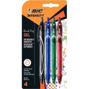 Achetez Blister de 4 rollers gel Quick Dry assortis 964768 BIC pas cher sur Ma Rentrée Scolaire