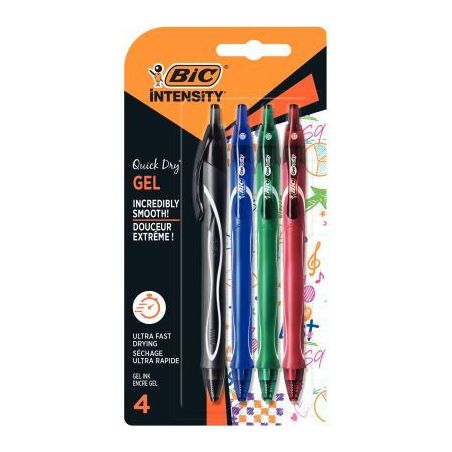 Achetez Blister de 4 rollers gel Quick Dry assortis 964768 BIC pas cher sur Ma Rentrée Scolaire