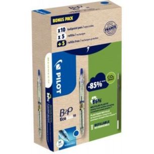 Achetez Greenpack de 10 stylos bleus + 10 recharges Ecoball bleues 3131910586579 PILOT pas cher sur ..