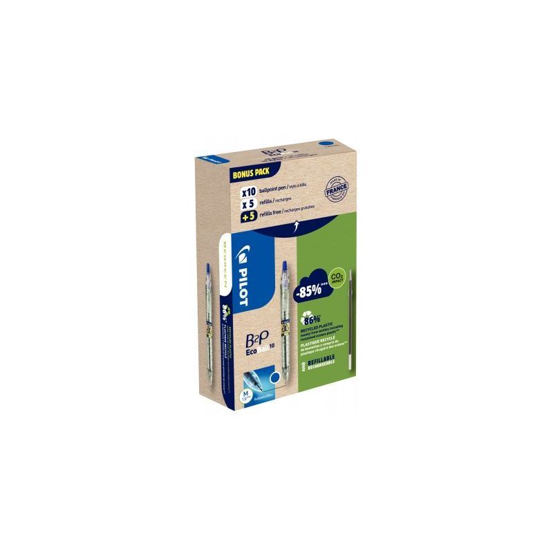 Achetez Greenpack de 10 stylos bleus + 10 recharges Ecoball bleues 3131910586579 PILOT pas cher sur .. Achetez Greenpack de 10 stylos bleus + 10 recharges Ecoball bleues 3131910586579 PILOT pas cher sur ..