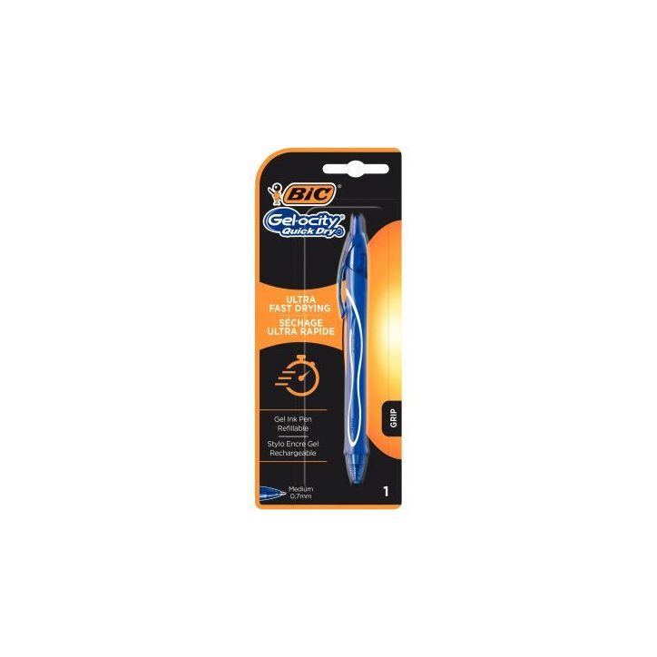 Blister de 1 roller gel Quick Dry bleu 964765 BIC