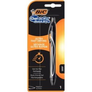 Achetez Blister de 1 roller gel Quick Dry noir 964764 BIC pas cher sur Ma Rentrée Scolaire