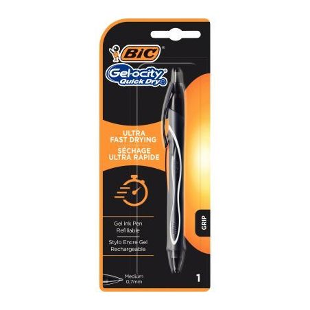 Achetez Blister de 1 roller gel Quick Dry noir 964764 BIC pas cher sur Ma Rentrée Scolaire