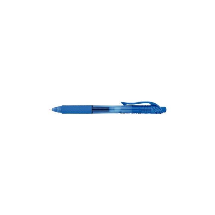PENTEL Roller encre gel rétractable Energel X, Pointe 0,7 mm, Bleu