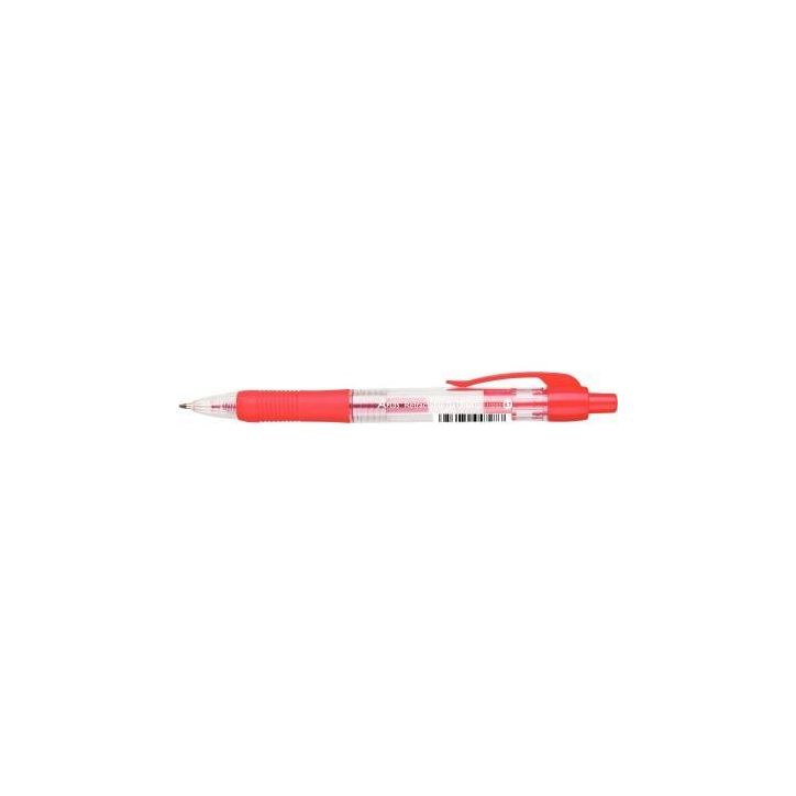 Stylo bille rétractable avec grip confort rouge