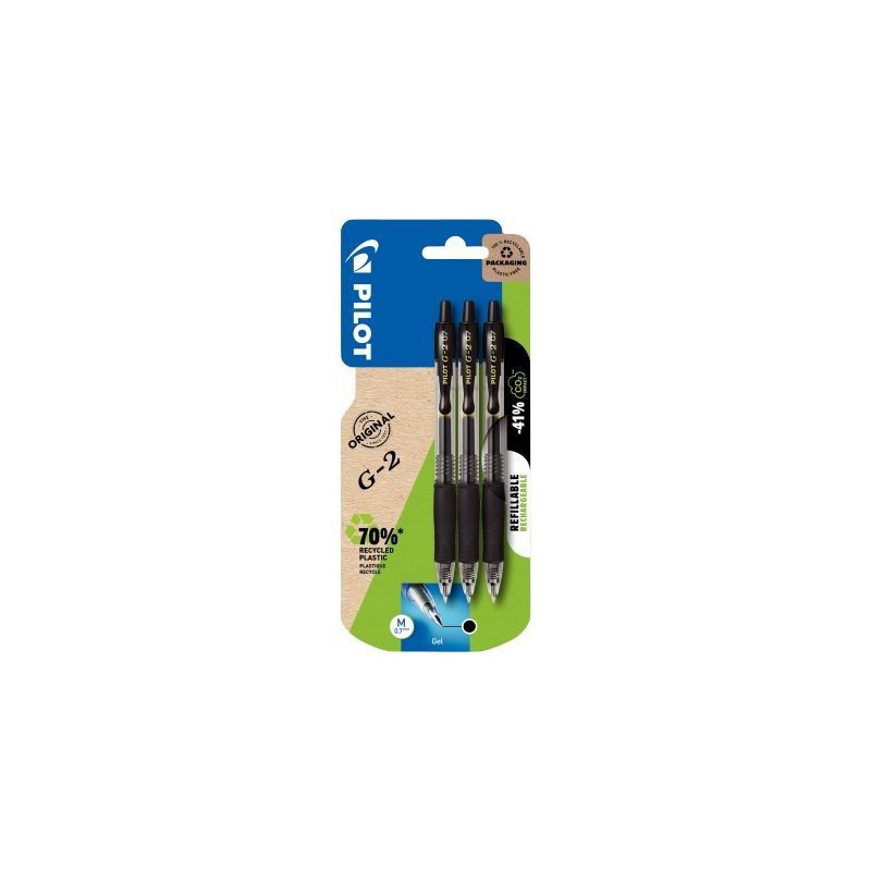 Achetez Blister de 3 stylos G2 noirs 313191021009 G-2 PILOT pas cher sur Ma Rentrée Scolaire Achetez Blister de 3 stylos G2 noirs 313191021009 G-2 PILOT pas cher sur Ma Rentrée Scolaire