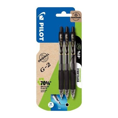 Achetez Blister de 3 stylos G2 noirs 313191021009 G-2 PILOT pas cher sur Ma Rentrée Scolaire