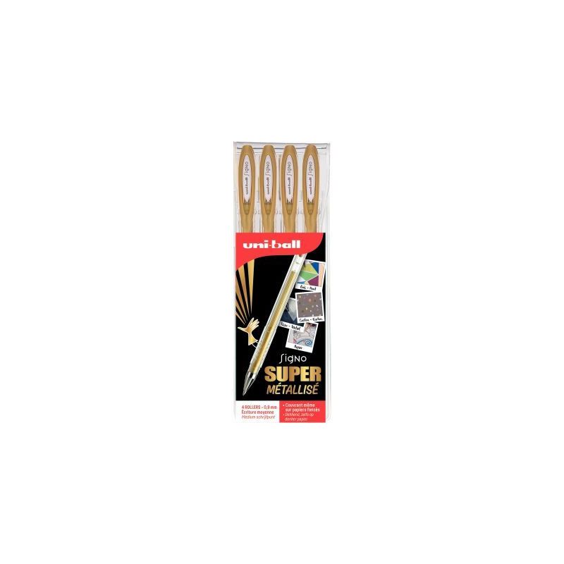 Achetez Pochette de 4 stylos gel Signo or UM120NM/4 OR UNIBALL pas cher sur Ma Rentrée Scolaire Achetez Pochette de 4 stylos gel Signo or UM120NM/4 OR UNIBALL pas cher sur Ma Rentrée Scolaire