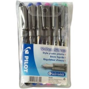 Achetez Blister de 6 stylos plumes jetable V-Pen assortis 3131910728801 V-SIGN PEN PILOT pas cher su..