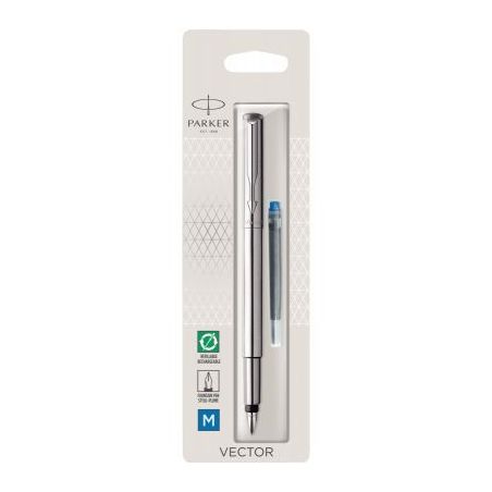 Achetez Blister de 1 stylo plume Vector avec une cartouche bleue 1870805 PARKER pas cher sur Ma Rent..