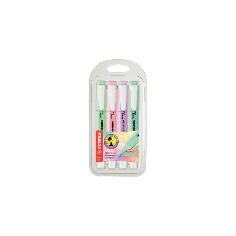 Achetez Blister de 4 surligneurs Swing Cool pastels 275/4-08 SWING COOL STABILO pas cher sur Ma Rent..