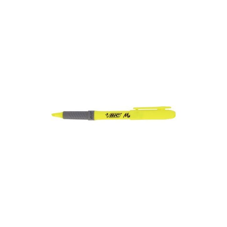 BIC Highlighter Grip Surligneurs Pointe Biseautée - Jaune