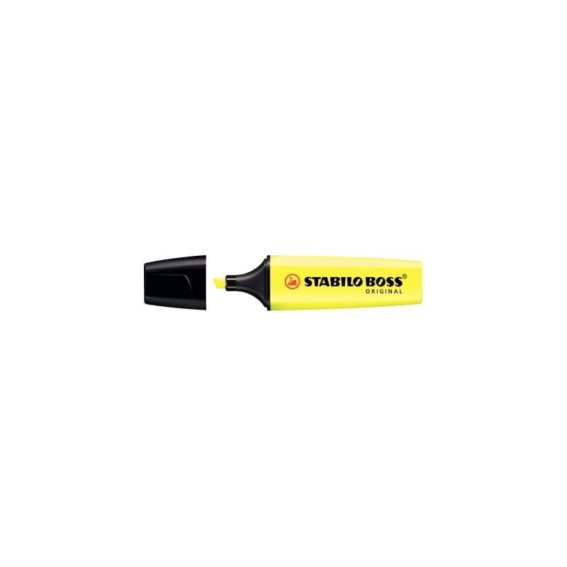 Achetez STABILO BOSS ORIGINAL surligneur pointe biseautée - Jaune fluo pas cher sur Ma Rentrée Sco..