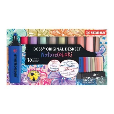 Achetez Set de 10 surligneurs Boss Flowers 7010-3-5 BOSS STABILO pas cher sur Ma Rentrée Scolaire