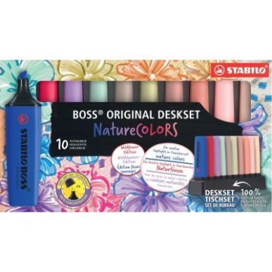 Achetez Set de 10 surligneurs Boss Flowers 7010-3-5 BOSS STABILO pas cher sur Ma Rentrée Scolaire