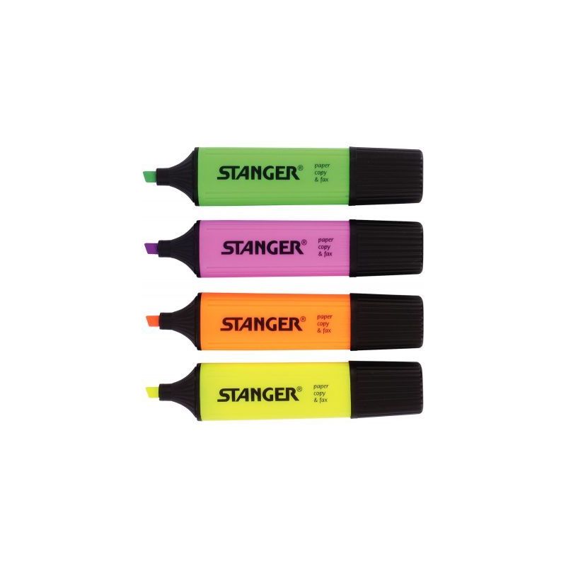 Achetez Pochette de 4 surligneurs pointe biseautée assortis vert, rose, jaune, orange 180009000 STA.. Achetez Pochette de 4 surligneurs pointe biseautée assortis vert, rose, jaune, orange 180009000 STA..