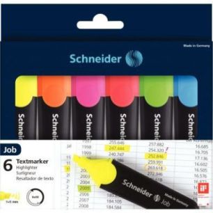 Achetez Pochette de 6 surligneurs Job assortis 115096 SCHNEIDER pas cher sur Ma Rentrée Scolaire