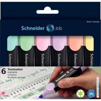 Achetez Pochette de 6 surligneurs Job Pastel assortis 115097 SCHNEIDER pas cher sur Ma Rentrée Scol..