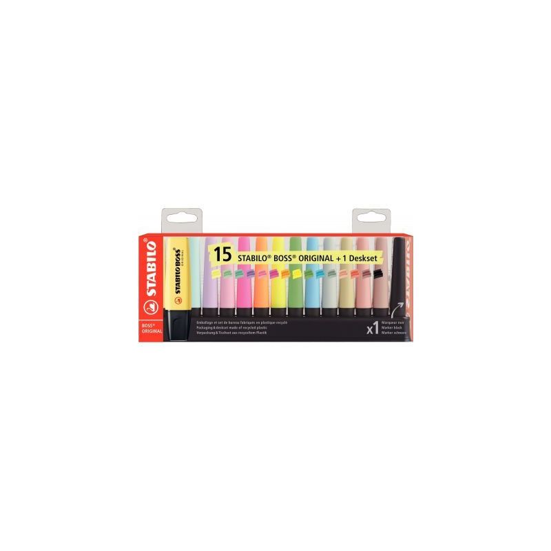 Achetez Set de bureau 15 surligneurs Boss assortis F60915 SAECO STABILO pas cher sur Ma Rentrée Sco.. Achetez Set de bureau 15 surligneurs Boss assortis F60915 SAECO STABILO pas cher sur Ma Rentrée Sco..