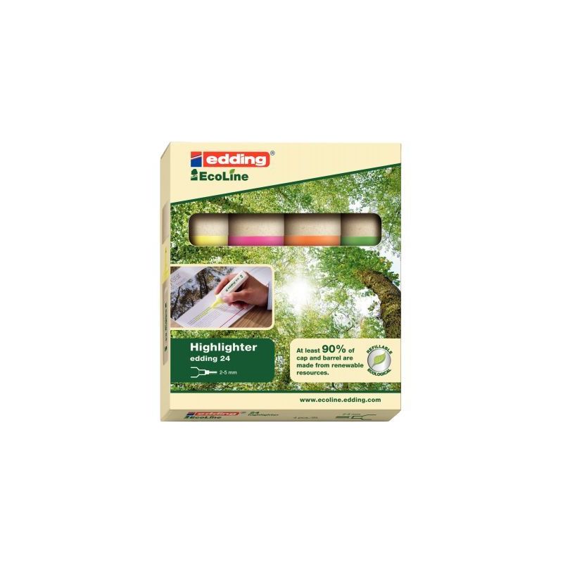 Achetez Pochette de 4 surligneurs Ecoline assortis 2914000 EDDING pas cher sur Ma Rentrée Scolaire Achetez Pochette de 4 surligneurs Ecoline assortis 2914000 EDDING pas cher sur Ma Rentrée Scolaire
