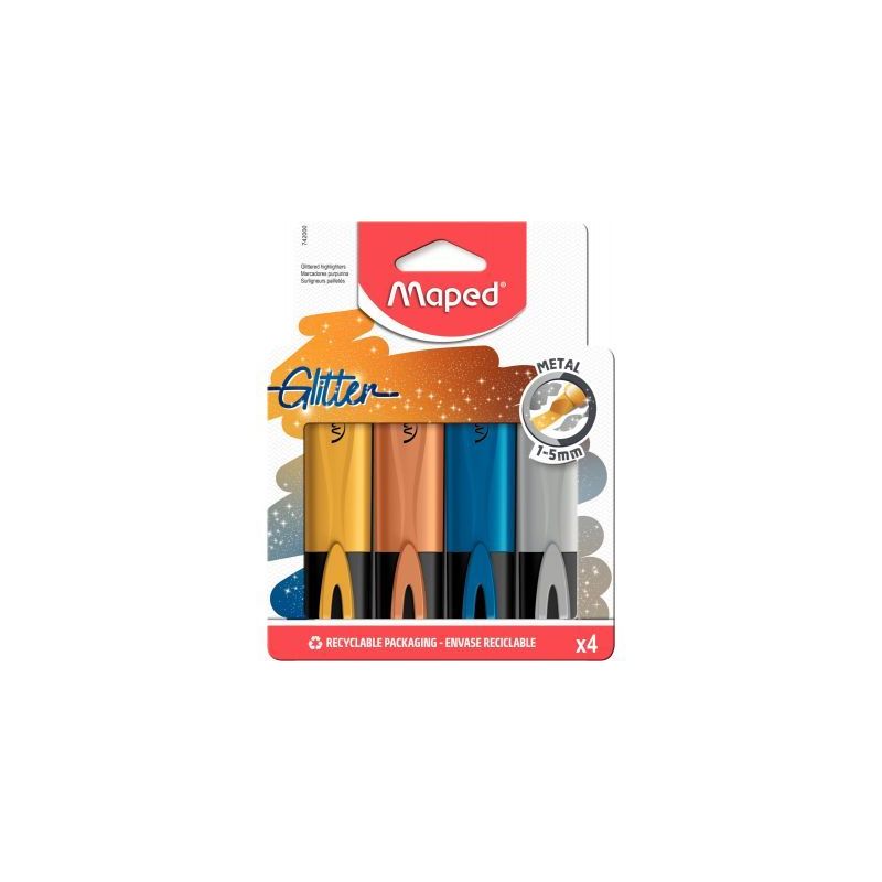 Achetez Pochette de 4 surligneurs Fluopeps métal 742000 MAPED pas cher sur Ma Rentrée Scolaire
