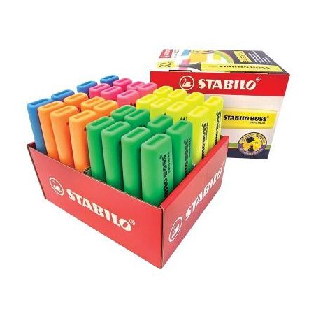 Achetez Box de 32 surligneurs Boss assortis UK/70/32-1 BOSS STABILO pas cher sur Ma Rentrée Scolair..