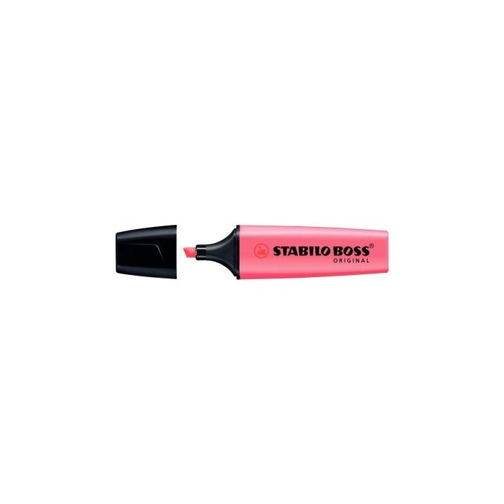 Boîte de 10 surligneurs Boss rose 70/56 BOSS STABILO