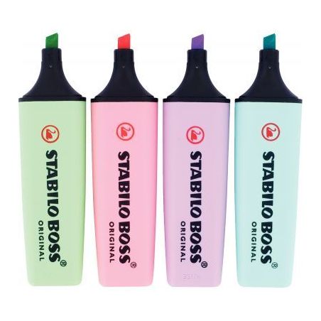 Achetez STABILO BOSS ORIGINAL Pastel - Pochette de 4 surligneurs pastel - Rose/Lilas/Turquoise/Menth..