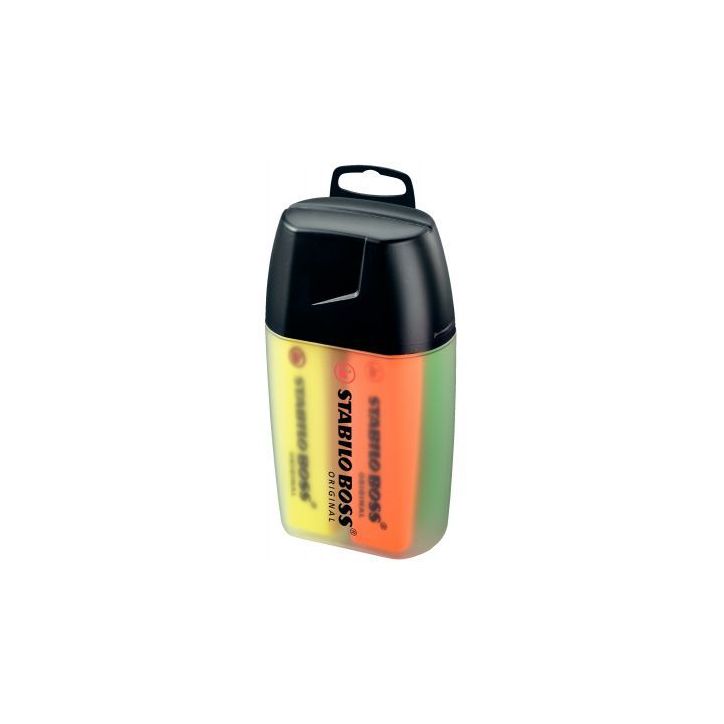 STABILO BOSS ORIGINAL surligneur pointe biseautée - BOSSparade de 4 surligneurs fluo - Coloris assortis