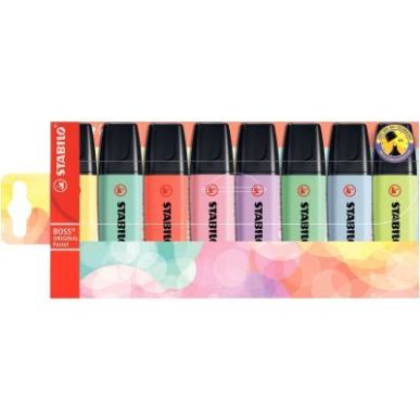 Achetez Pochette de 8 surligneurs boss pastel 70/8-3 STABILO pas cher sur Ma Rentrée Scolaire