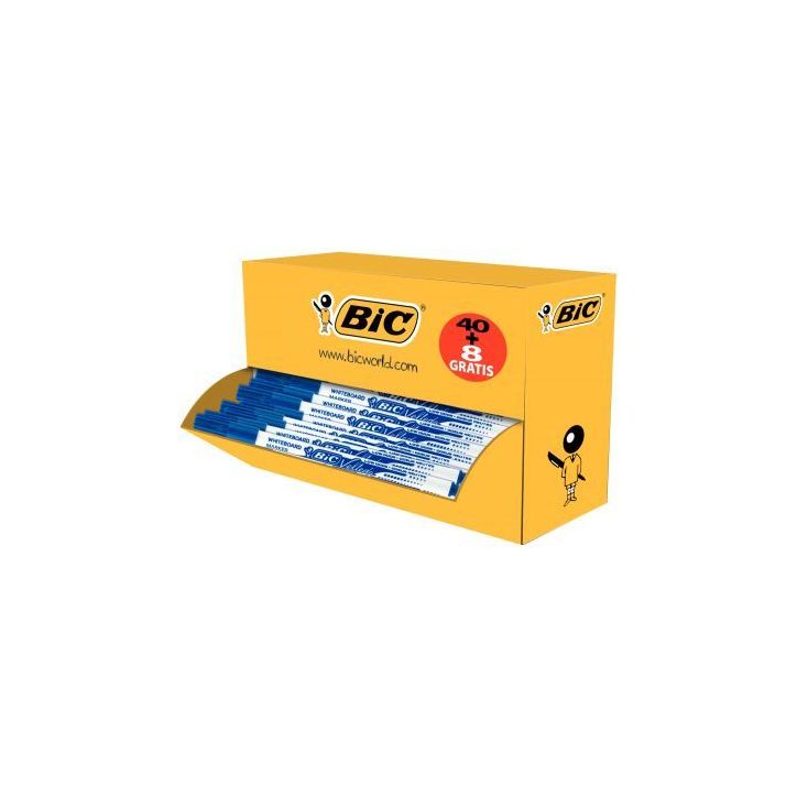 Pack de 48 feutres Velleda 1721 pointe fine bleus dont 8 gratuits 922648 VELLEDA BIC