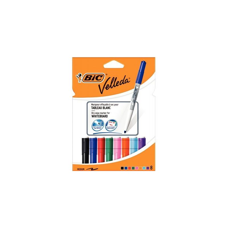 Achetez BIC Velleda 1741 Feutres pour Tableau Blanc Effaçables à Sec, Pte Conique Moy - Assortis.. Achetez BIC Velleda 1741 Feutres pour Tableau Blanc Effaçables à Sec, Pte Conique Moy - Assortis..