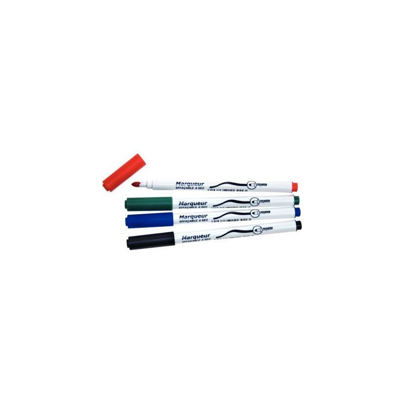 Achetez Pochette de 4 feutres fins effaçables ardoises et tableaux blancs pas cher sur Ma Rentrée ..