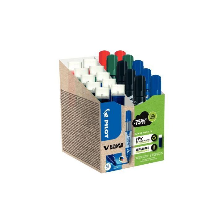 Pack de 10 marqueurs V-Board Master + 10 recharges assorties 3131910575672 PILOT